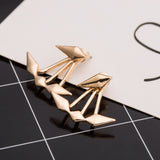 Glossy Asymmetric Double Diamond Earrings – Small Gift Ideas — 3