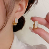 Dongdaemun High-grade Geometric Full Diamond Ear – Small Gift Ideas — 10