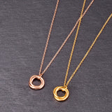 Golden Three Ring Necklace For Women – Jewelry Gift Ideas — 3