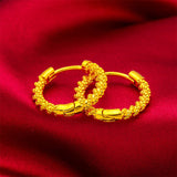 Alluvial Gold Women's Girl Pattern Hook Earrings Twist – Gifts for Her — 6