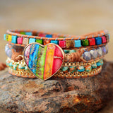 Natural imperial stone hand-woven bracelet – Jewelry Gift Ideas — 2