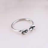 Sterling silver ring lady personality knot – Small Gift Ideas — 3