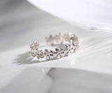 Lovely quality flower hollow plain silver ring – Useful Gifts — 8