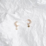Gentle Wind Star Moon Zircon Earrings Women – Gifts for Her — 4