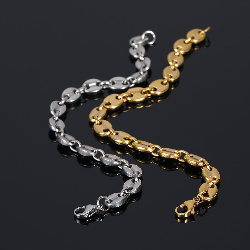 Coffee Beans Link Chain Bracelet – Jewelry Gift Ideas — 1