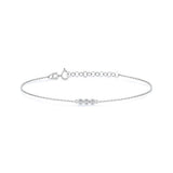 Sterling Silver Triple Diamond Bracelet – Jewelry Gift Ideas — 2