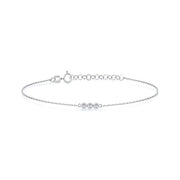 Sterling Silver Triple Diamond Bracelet – Jewelry Gift Ideas — 2