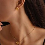 Stainless Temperament Plant Flower Necklace – Jewelry Gift Ideas — 5