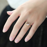 Natural Color Treasure Amethyst Rectangular Ring Women – Gifts for Her — 3
