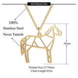 Stainless Steel Animal Horse Fashion Necklace – Jewelry Gift Ideas — 4