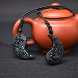 Obsidian Dragon Phoenix Pair Pendant For Lovers – Jewelry Gift Ideas — 3