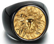Cast Wind Lion Head Men's Titanium Ateel Ring Ring – Gifts for Him — 5