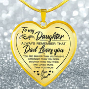 Necklace To my Daughter lovedad Peach Heart Alloy – Jewelry Gift Ideas — 5