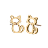 Simple And Cute Kitty Colored Gemstone Earrings – Everyday Gifts — 5