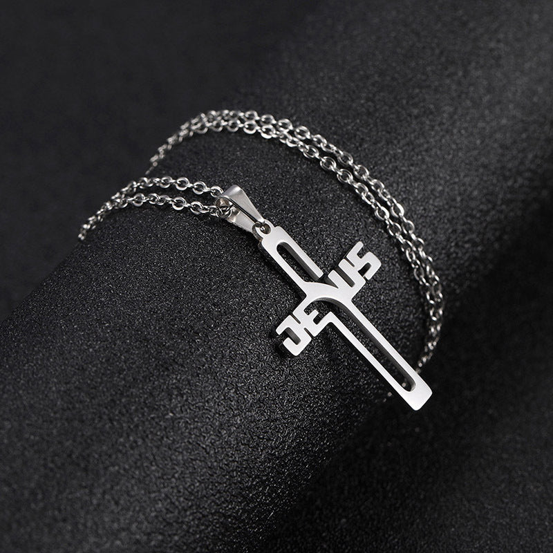 Stainless Steel Cross Pendant Sweater Chain – Jewelry Gift Ideas — 1