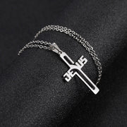 Stainless Steel Cross Pendant Sweater Chain – Jewelry Gift Ideas — 1