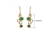 Women's Sterling Silver Green Bubble Earrings – Gifts for Her — 4