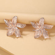 Golden Big Flower Dangle Earrings Female – Gifts for Her — 8