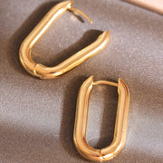 Simple Rectangular Copper-plated Gold Ear Clip – Useful Gifts — 3