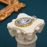 S925 Sterling Silver Lady Portrait Cross Round – Jewelry Gift Ideas — 9