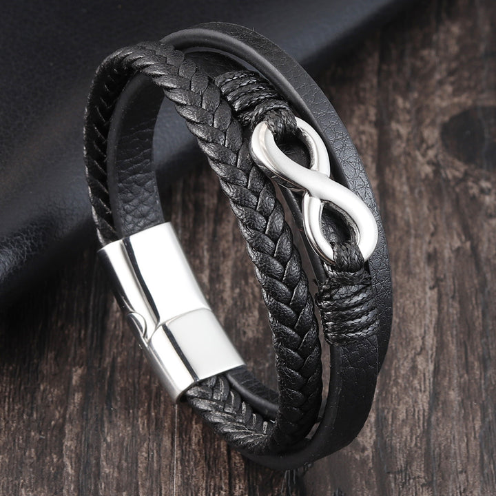 Leather Hand-woven Bracelet Authentic Leather – Jewelry Gift Ideas — 1
