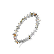 Sterling Silver Irregular Rainbow Zircon Marquise – Meaningful Gifts — 2