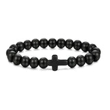 Tigereye White-barked Pine Obsidian Cross Men's – Jewelry Gift Ideas — 10