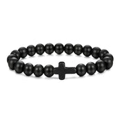 Tigereye White-barked Pine Obsidian Cross Men's – Jewelry Gift Ideas — 10