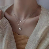 Double Layer Butterfly Clavicle Chain Fashion Summer – Stylish Gifts — 3
