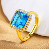 Retro Affordable Luxury Octagonal Square Ring – Special Occasion Gifts — 9