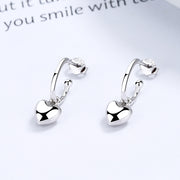 925 Sterling Silver Simple Love Heart Shape Earrings – Gifts for Her — 4