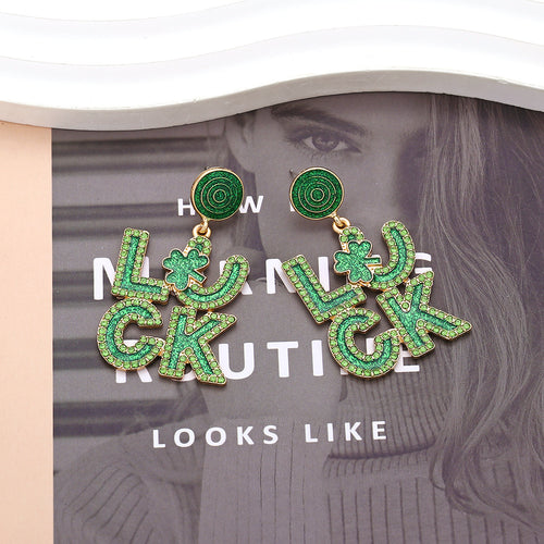 Alloy Diamond-encrusted Lucky English Alphabet – Holiday Gift Ideas — 1