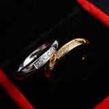 Titanium Steel Crystal Zircon Ring Stainless – Small Gift Ideas — 4