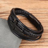 Multi-layer Braided Stainless Steel Cross Men's – Jewelry Gift Ideas — 4