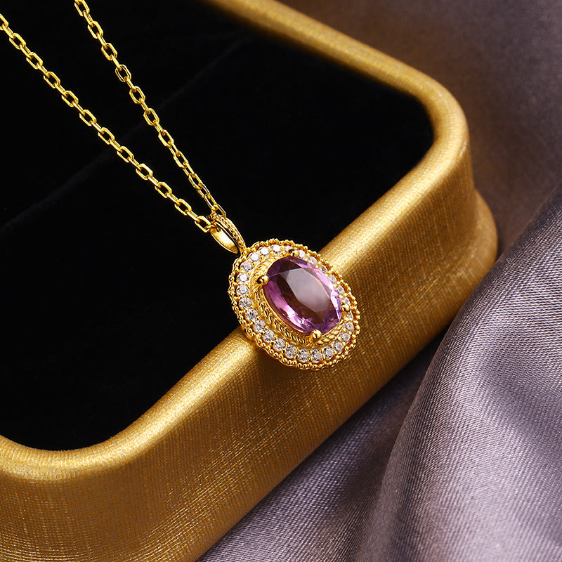 Simple Atmosphere Amethyst Necklace – Jewelry Gift Ideas — 1