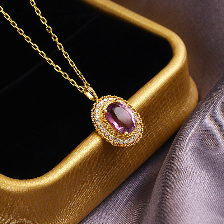 Simple Atmosphere Amethyst Necklace – Jewelry Gift Ideas — 1