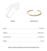 Irregular gold foil bangle bracelet – Jewelry Gift Ideas — 3