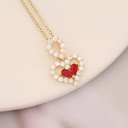 Red Love Maple Leaf Pendant Stainless Steel – Jewelry Gift Ideas — 9