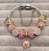 Pink Glass Bead DIY Beaded Bracelet Jewelry – Jewelry Gift Ideas — 3