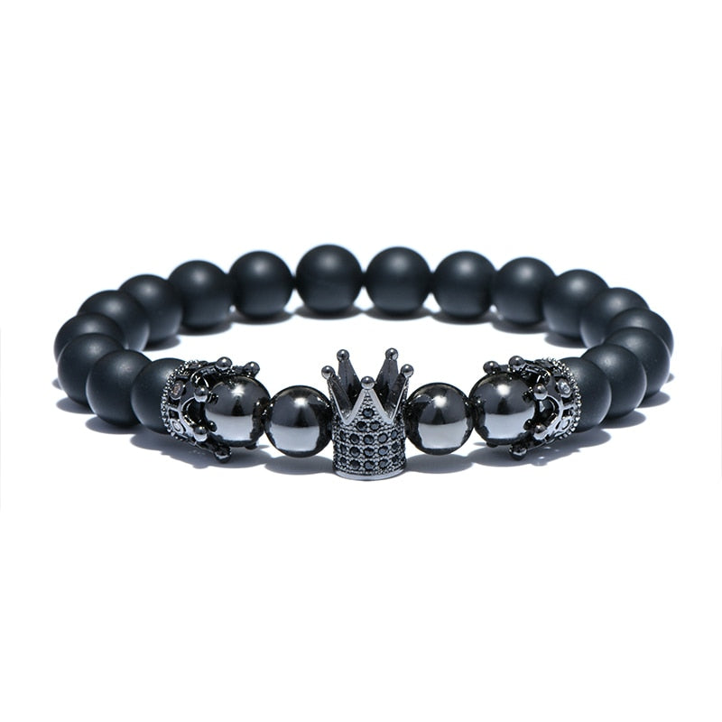 Crown volcanic stone bracelet – Jewelry Gift Ideas — 1