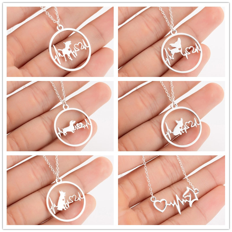 Round Animal Heartbeat Necklace – Jewelry Gift Ideas — 1