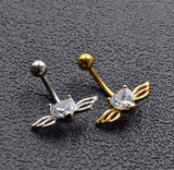 Love Wings Belly Button Ring Love Heart Zircon – Gifts for Couples — 1