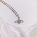 Classic Full Diamond Simple Shiny Saturn Pendant – Jewelry Gift Ideas — 7