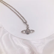Classic Full Diamond Simple Shiny Saturn Pendant – Jewelry Gift Ideas — 7