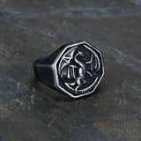 King's Riding Seat Dragon Titanium Steel Ring – Jewelry Gift Ideas — 1