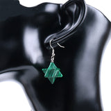 Natural Crystal Merkaba Star Carved Earrings – Stylish Gifts — 9