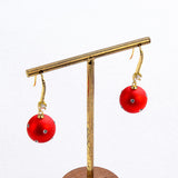 Short Pearl Frosted Bead Copper Earrings – Useful Gifts — 8