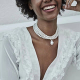 Simple Multilayer Round Pearl Pendant Necklace – Jewelry Gift Ideas — 2