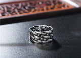 Personalized Retro Woven Extra Wide Ring – Birthday Gifts — 2