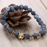 Agate Alloy Leopard head beaded bracelet – Jewelry Gift Ideas — 5